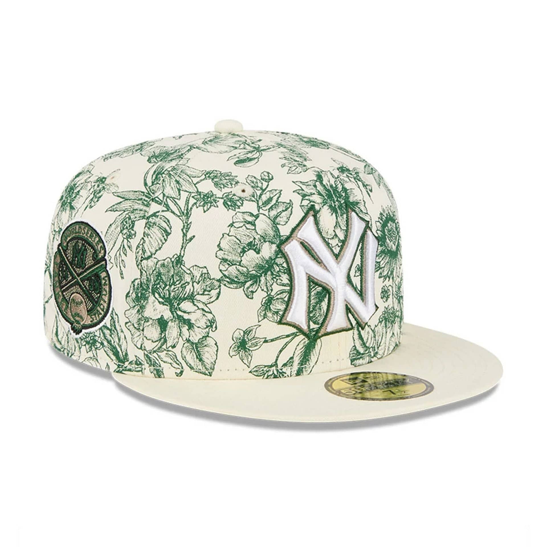 New York Yankees MLB Spring Floral White 59FIFTY Fitted Cap