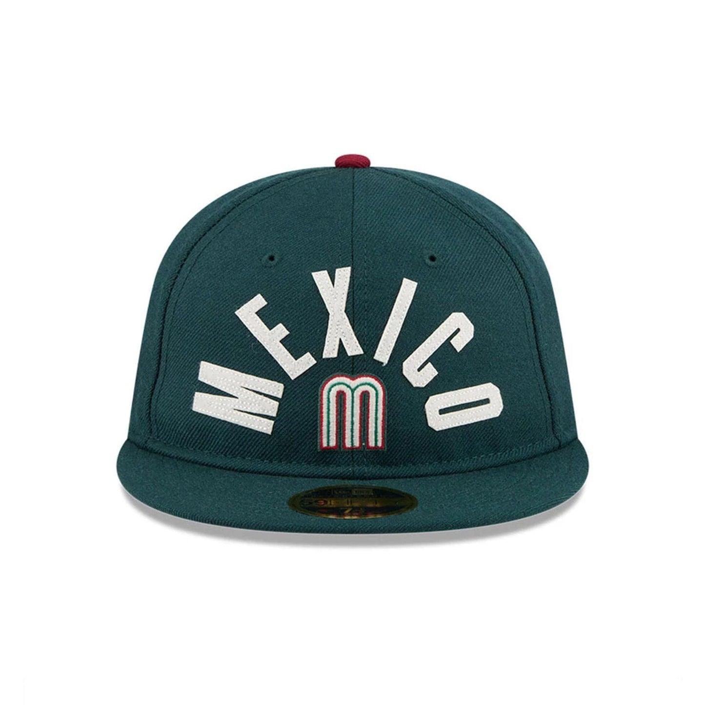 WBC Mexico Classical Script Dark Green Retro Crown 59FIFTY Fitted Cap