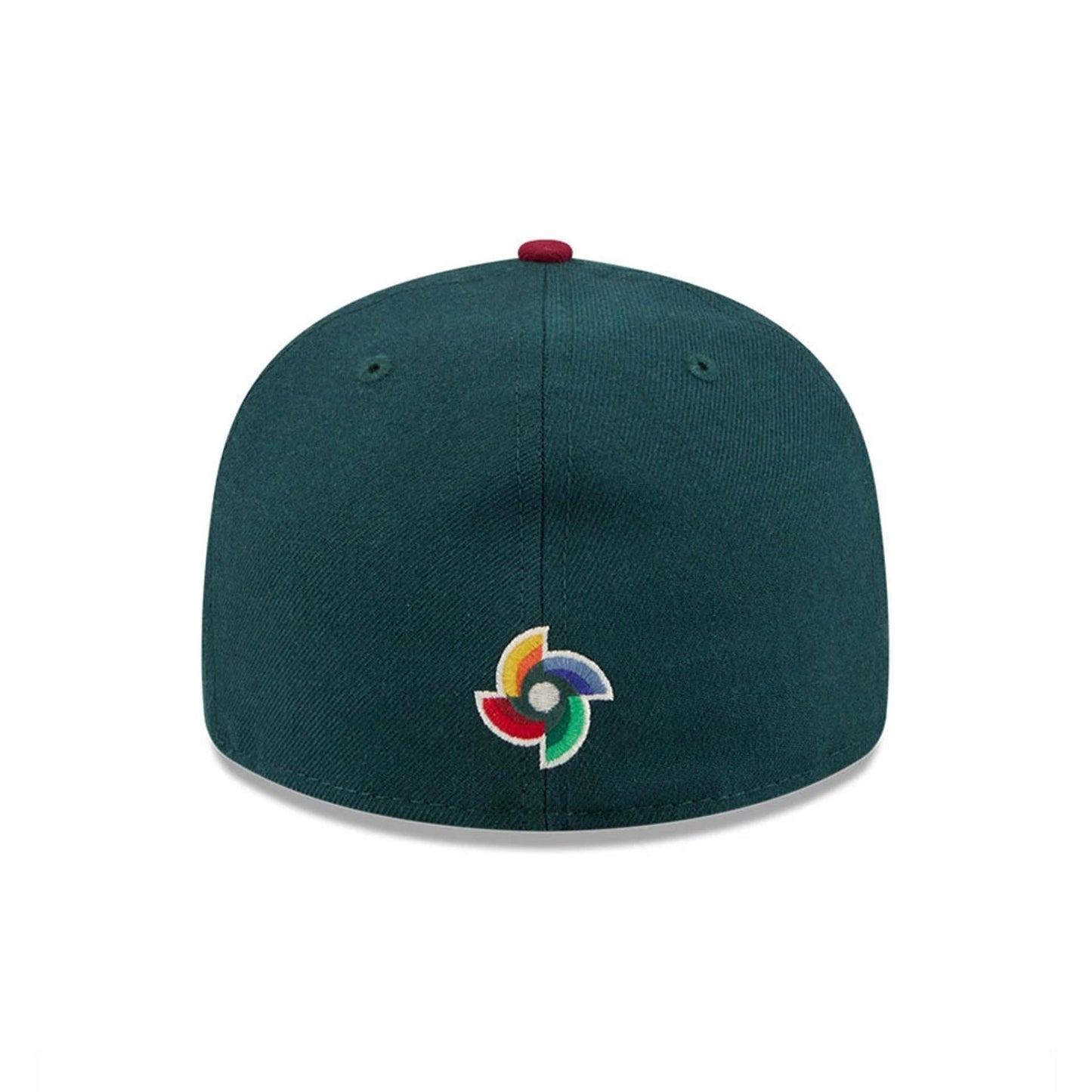 WBC Mexico Classical Script Dark Green Retro Crown 59FIFTY Fitted Cap