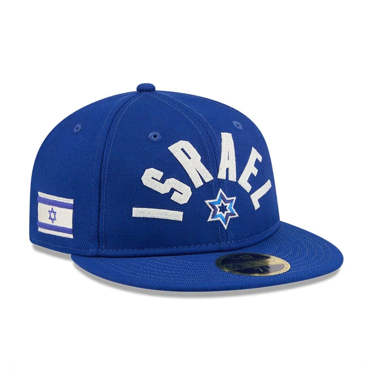 WBC Israel Classical Script Blue Retro Crown 59FIFTY Fitted Cap
