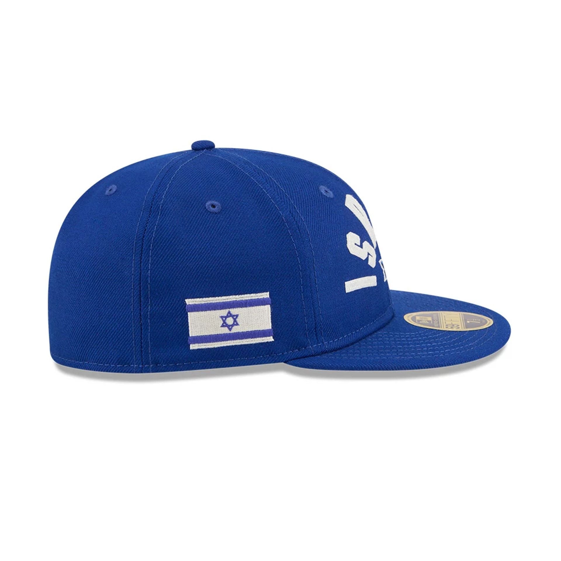 WBC Israel Classical Script Blue Retro Crown 59FIFTY Fitted Cap