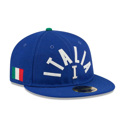 WBC Italy Classical Script Blue Retro Crown 59FIFTY Fitted Cap