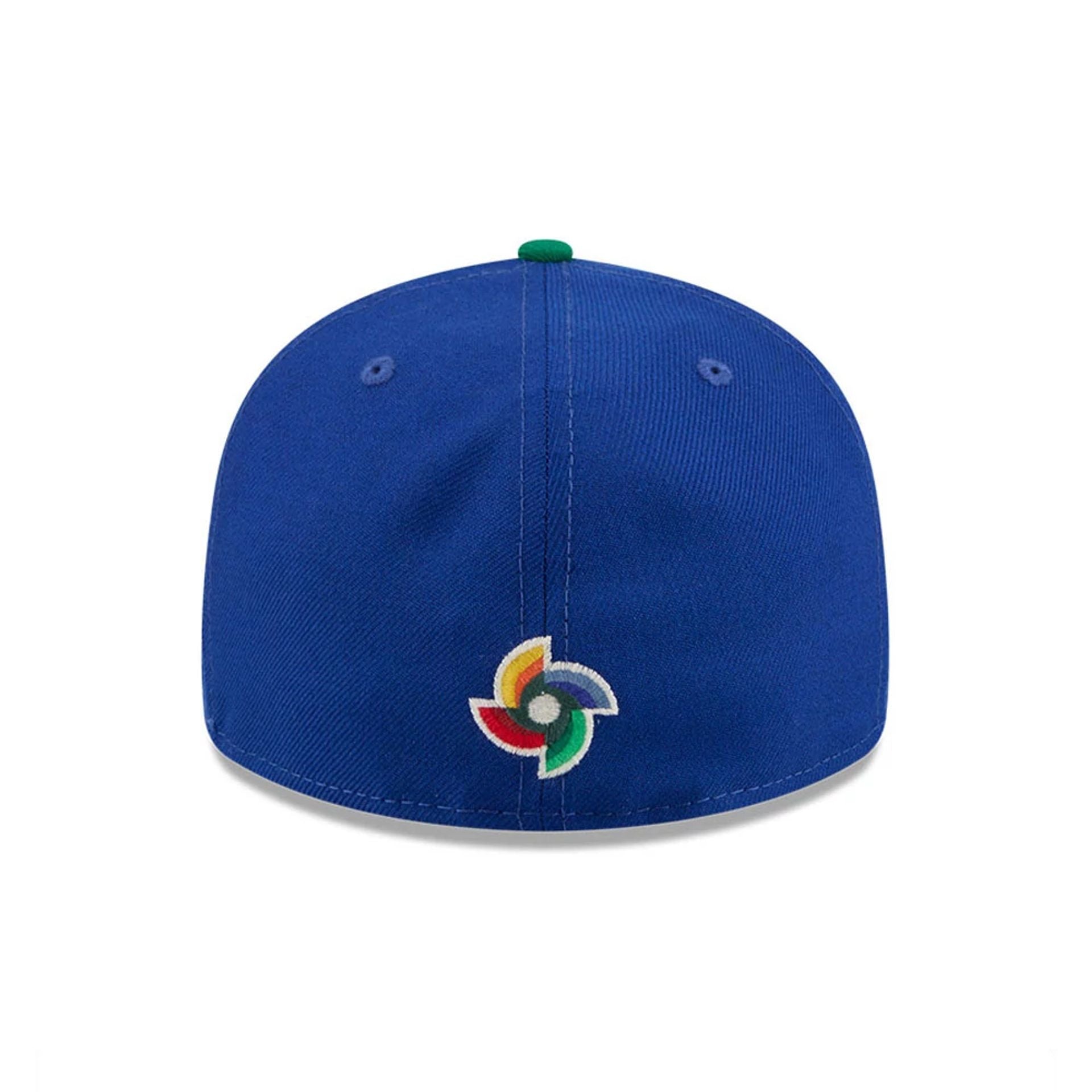 WBC Italy Classical Script Blue Retro Crown 59FIFTY Fitted Cap
