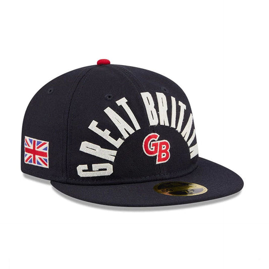 WBC Great Britain Classical Script Navy Retro Crown 59FIFTY Fitted Cap