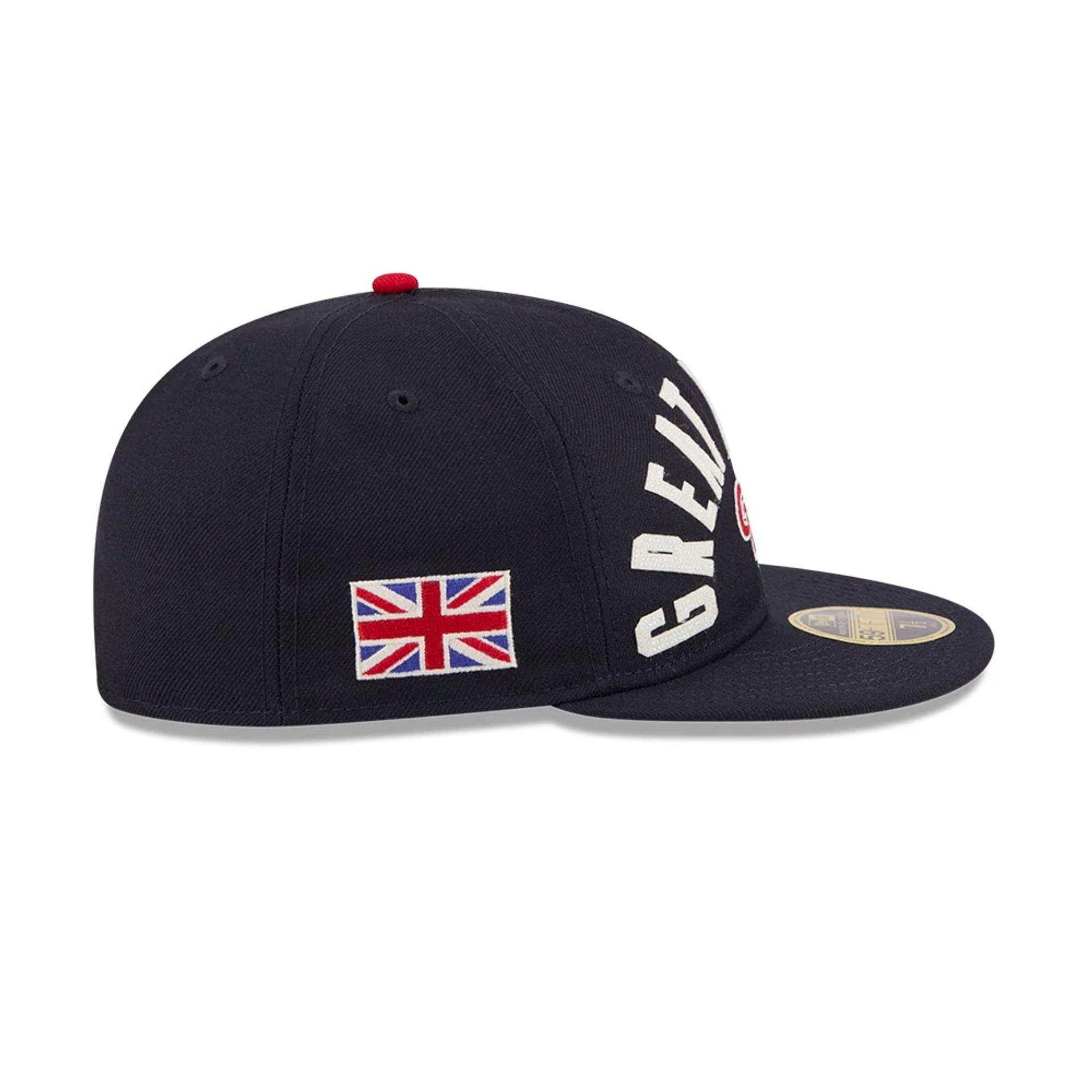 WBC Great Britain Classical Script Navy Retro Crown 59FIFTY Fitted Cap