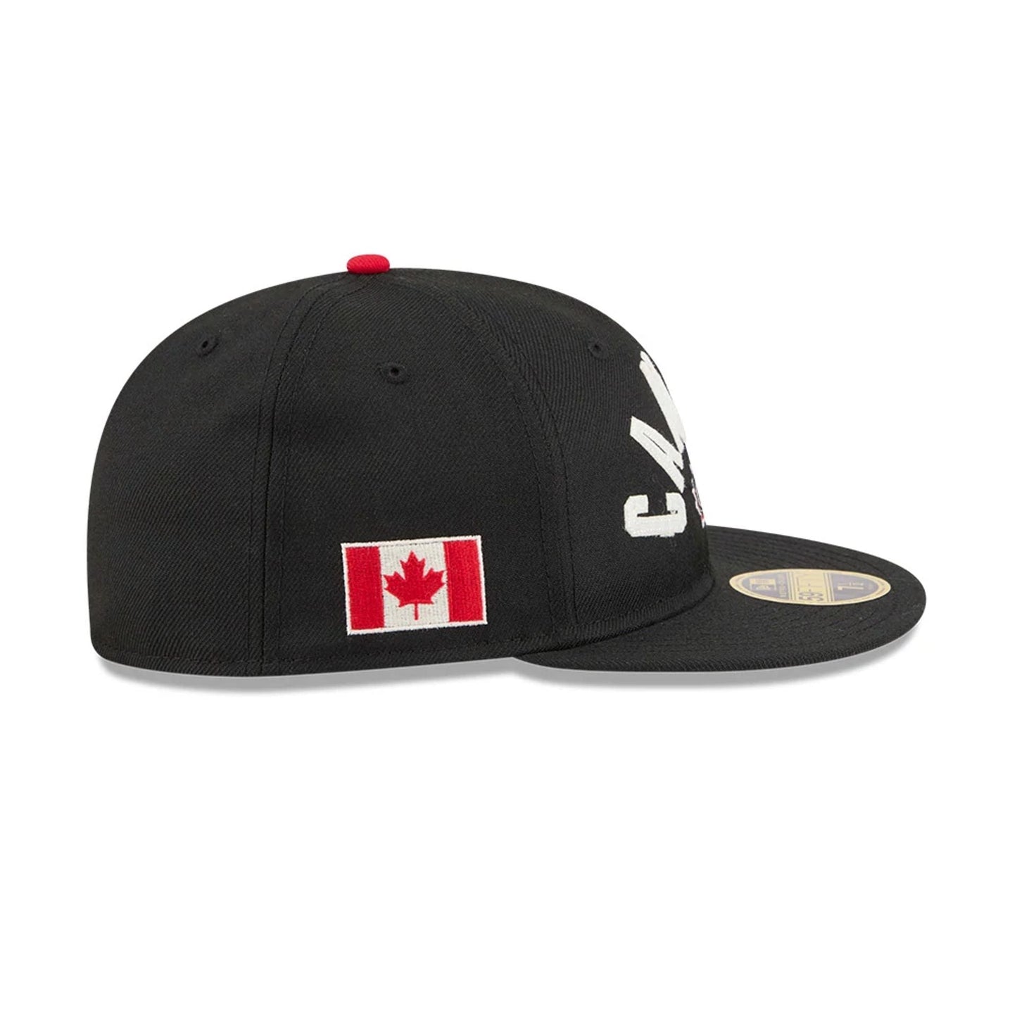 WBC Canada Classical Script Black Retro Crown 59FIFTY Fitted Cap