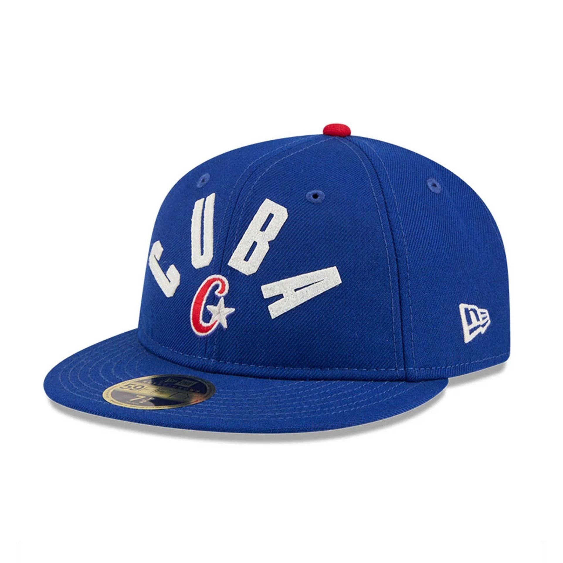 WBC Cuba Classical Script Blue Retro Crown 59FIFTY Fitted Cap