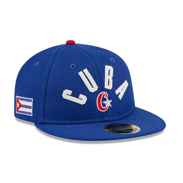 WBC Cuba Classical Script Blue Retro Crown 59FIFTY Fitted Cap