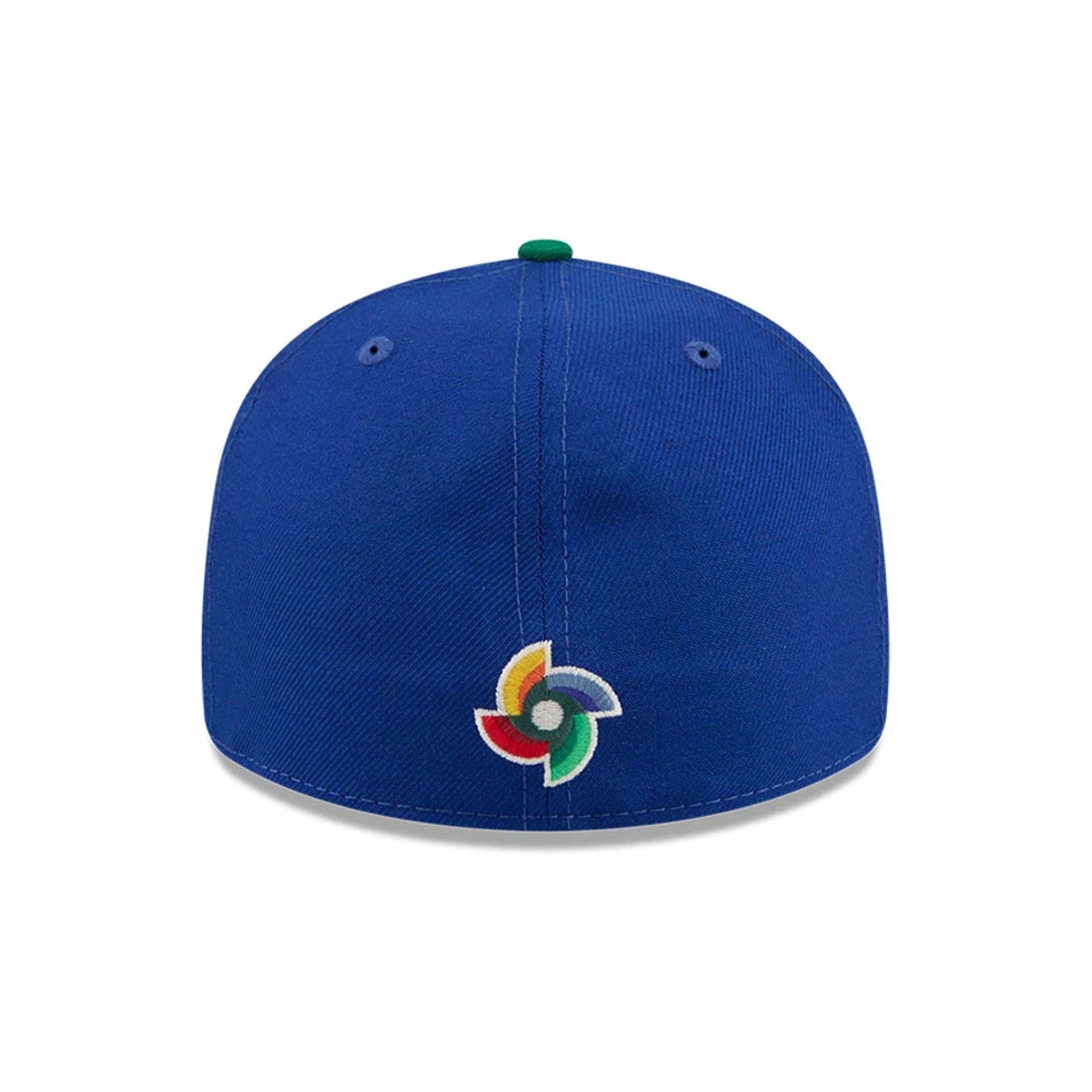 WBC Brazil Classical Script Blue Retro Crown 59FIFTY Fitted Cap