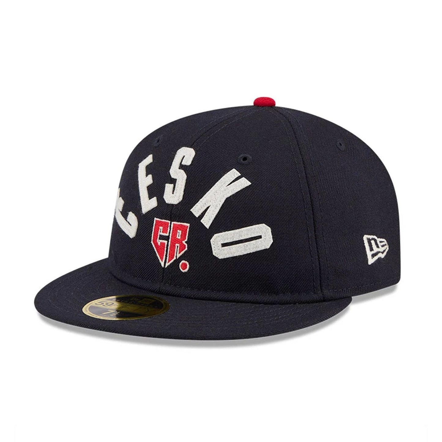 WBC Czech Republic Classical Script Navy Retro Crown 59FIFTY Fitted Cap