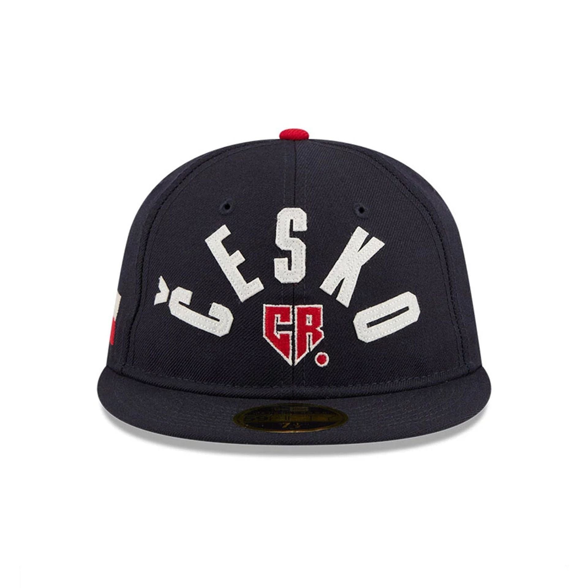 WBC Czech Republic Classical Script Navy Retro Crown 59FIFTY Fitted Cap