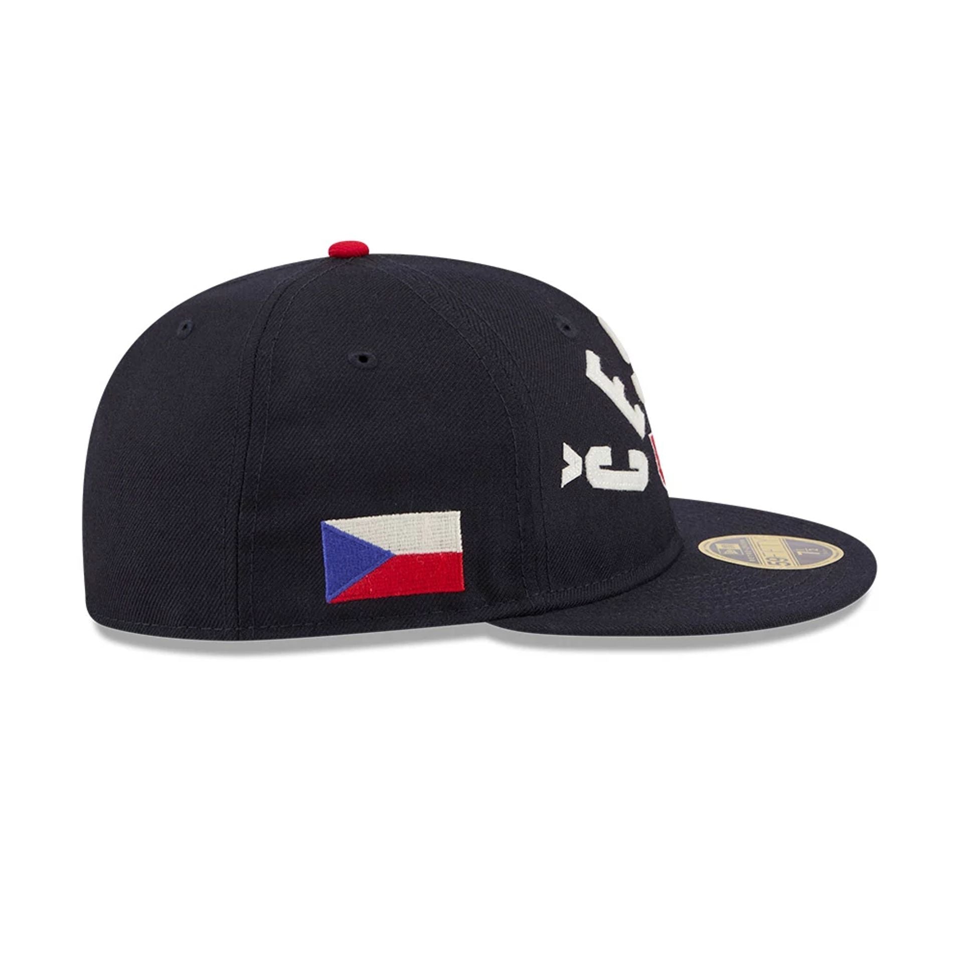 WBC Czech Republic Classical Script Navy Retro Crown 59FIFTY Fitted Cap