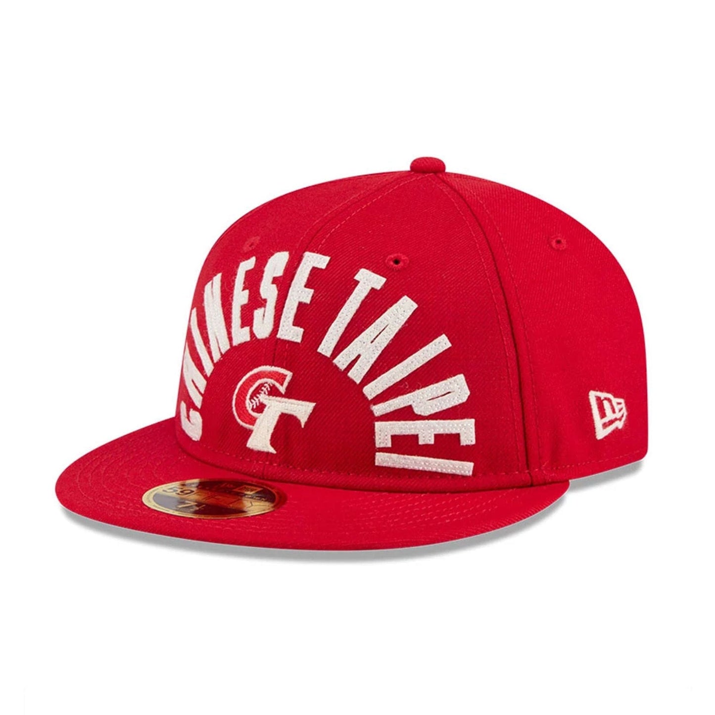 WBC Taipei Classical Script Red Retro Crown 59FIFTY Fitted Cap
