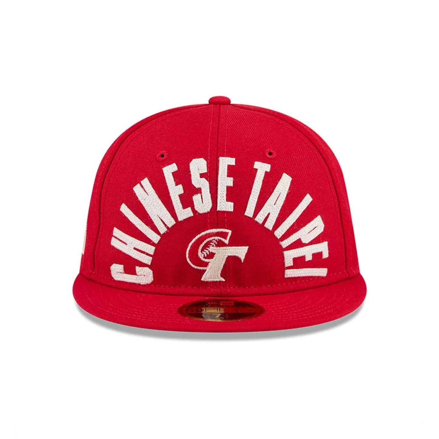 WBC Taipei Classical Script Red Retro Crown 59FIFTY Fitted Cap