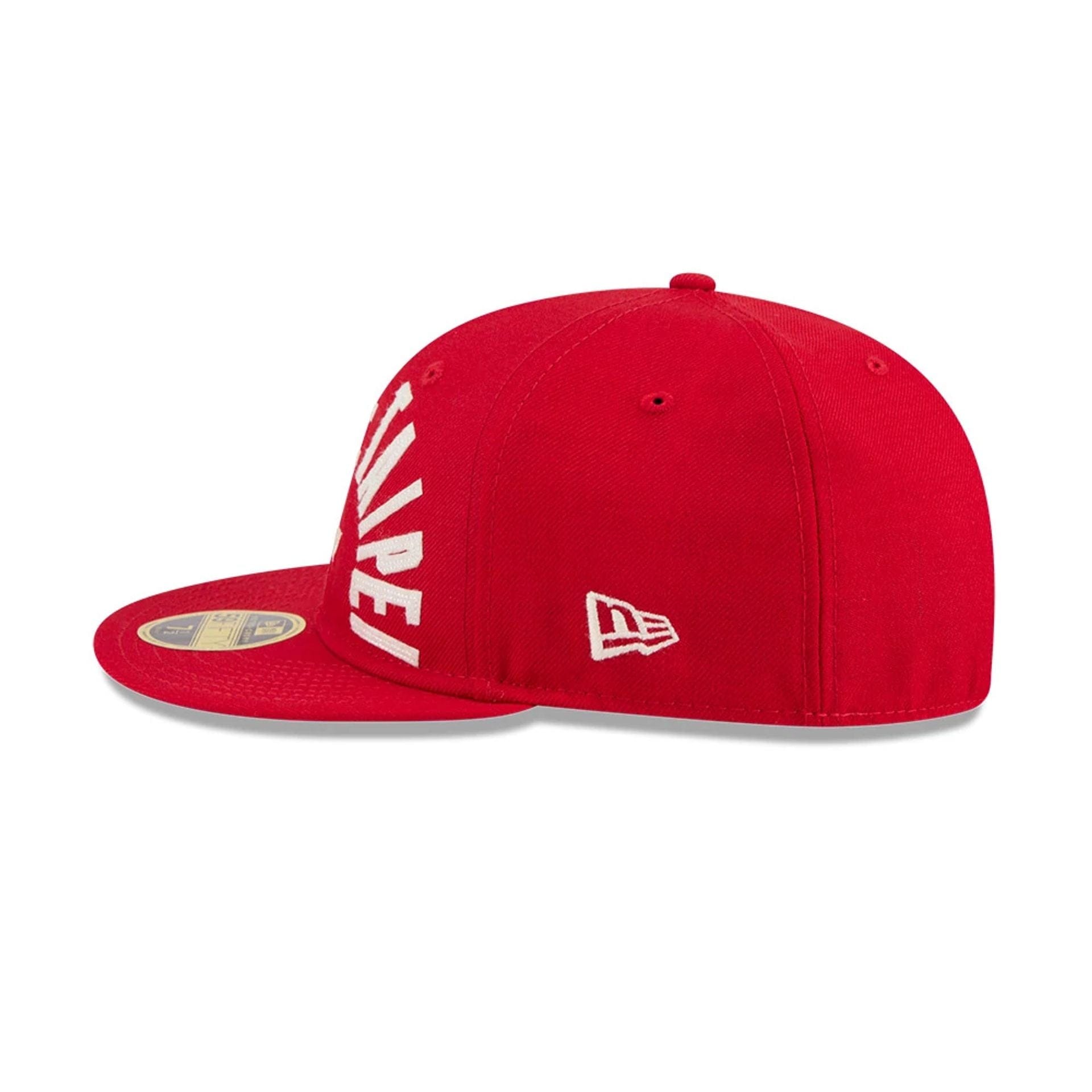 WBC Taipei Classical Script Red Retro Crown 59FIFTY Fitted Cap