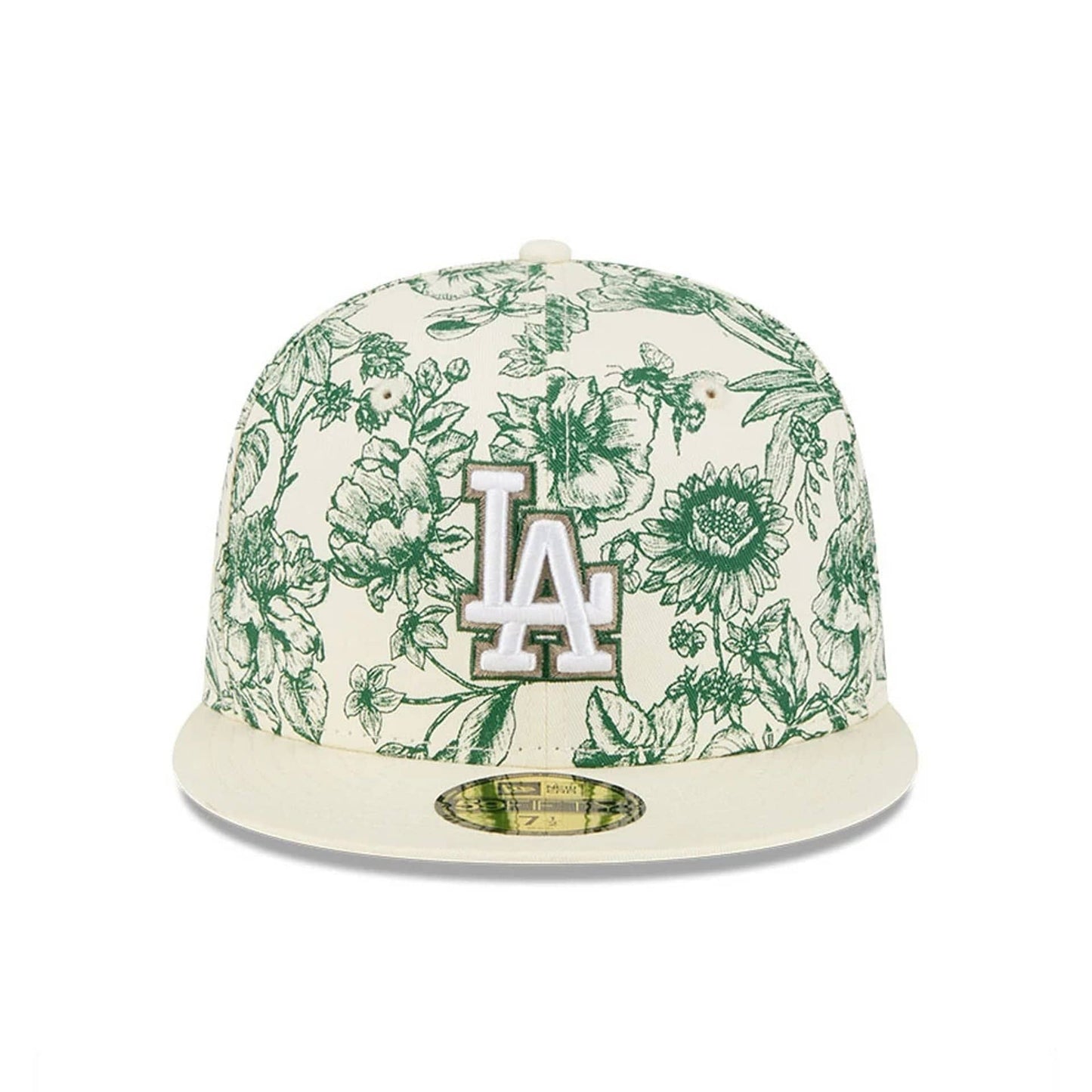 LA Dodgers MLB Spring Floral White 59FIFTY Fitted Cap