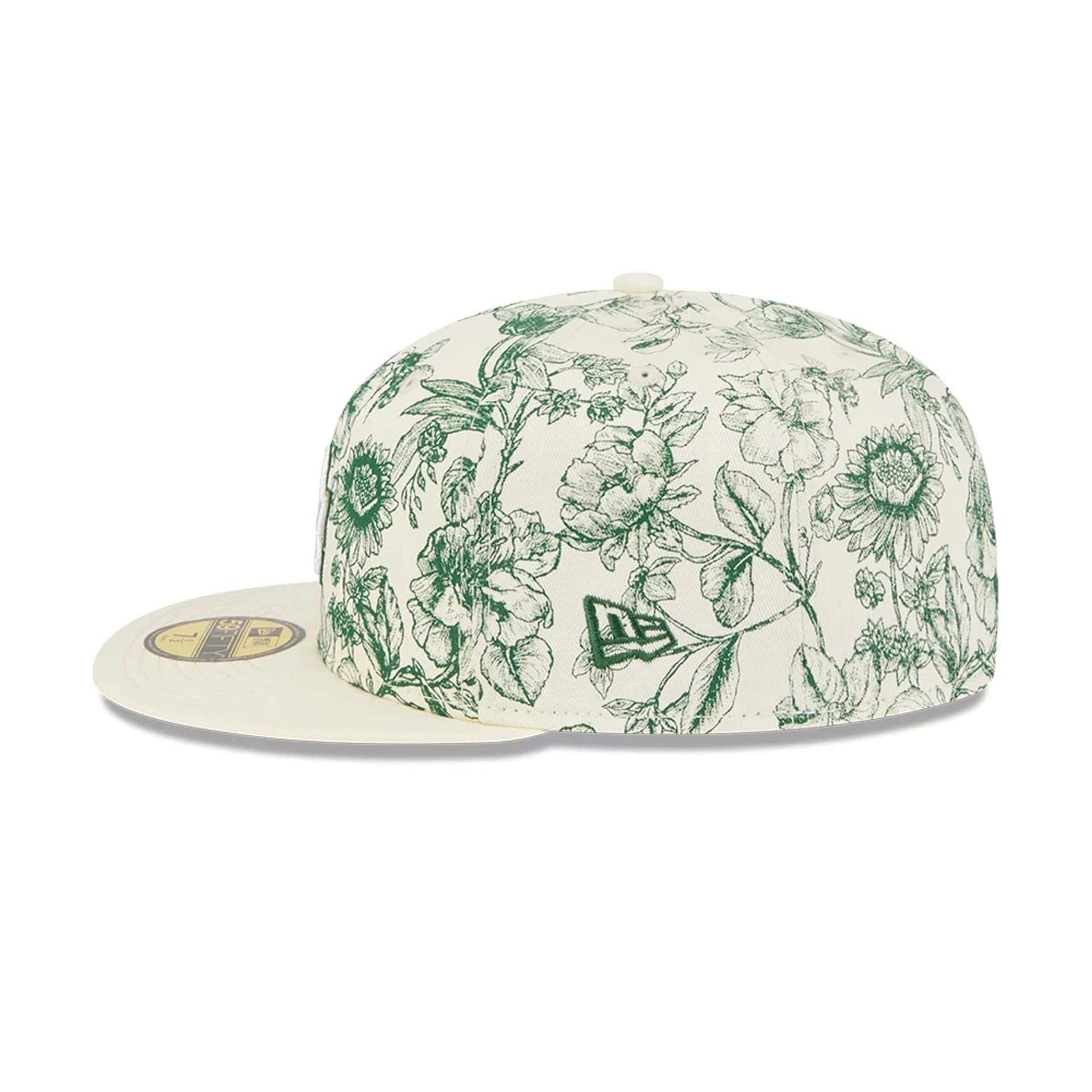 LA Dodgers MLB Spring Floral White 59FIFTY Fitted Cap