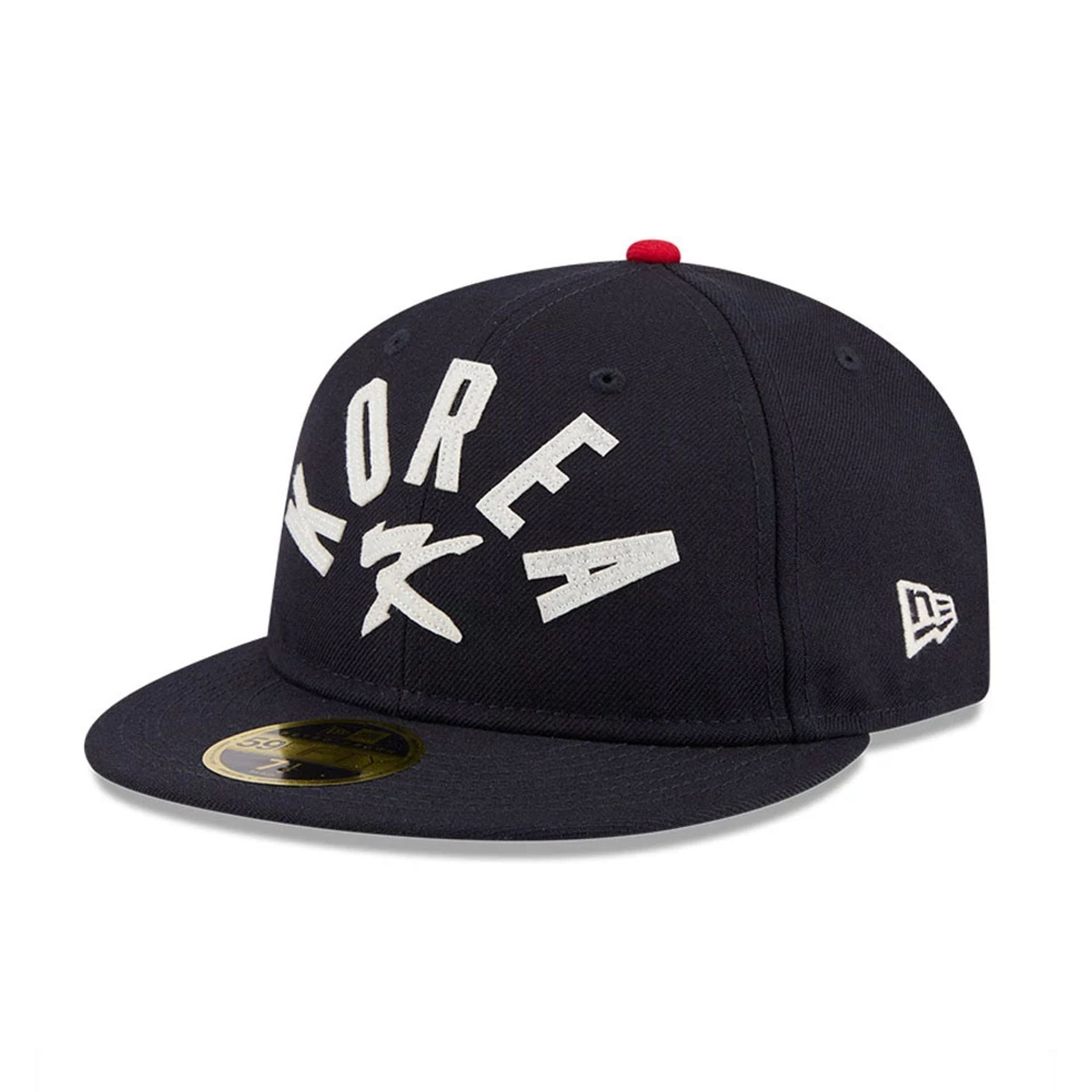 WBC Korea Classical Script Blue Retro Crown 59FIFTY Fitted Cap