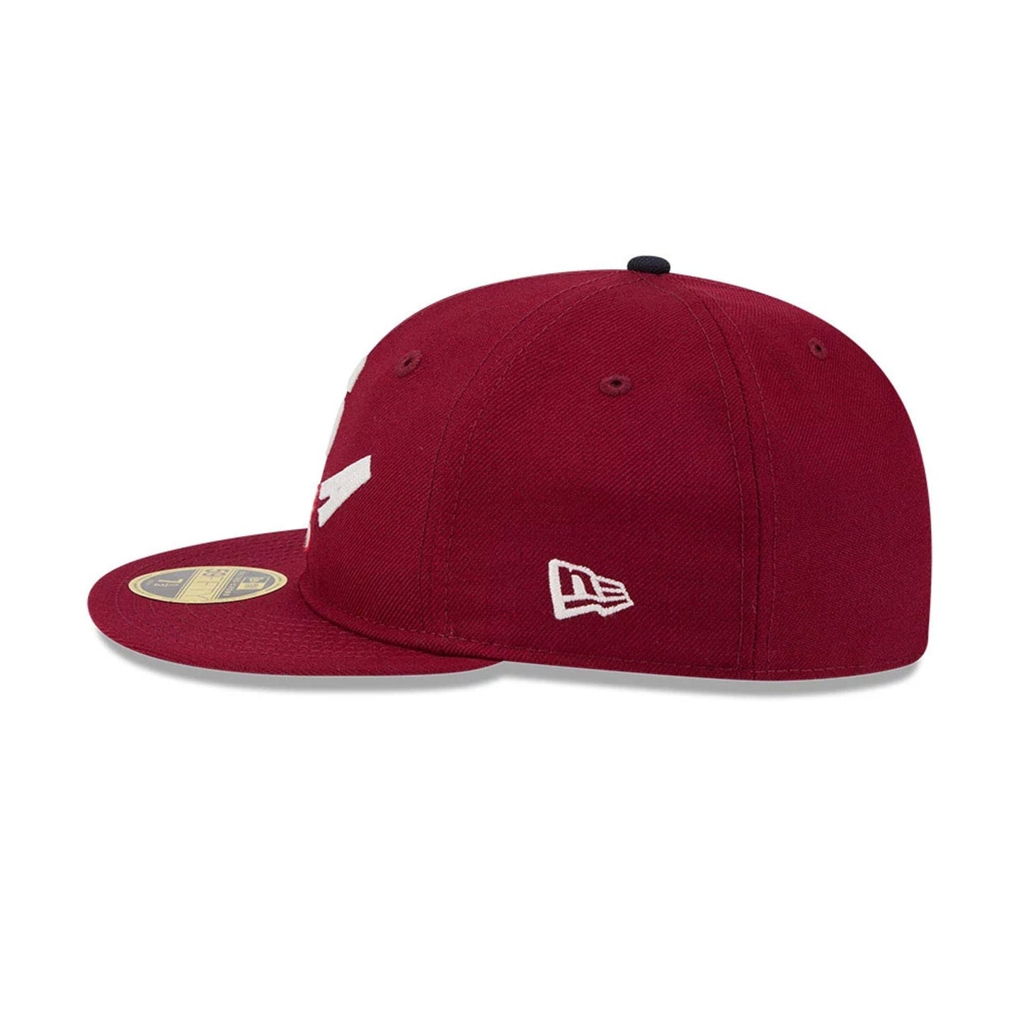 WBC USA Classical Script Dark Red Retro Crown 59FIFTY Fitted Cap
