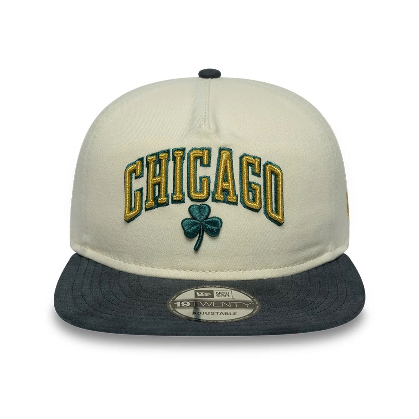 Chicago Bulls NBA Metallic Logo Cream 19TWENTY Adjustable Cap