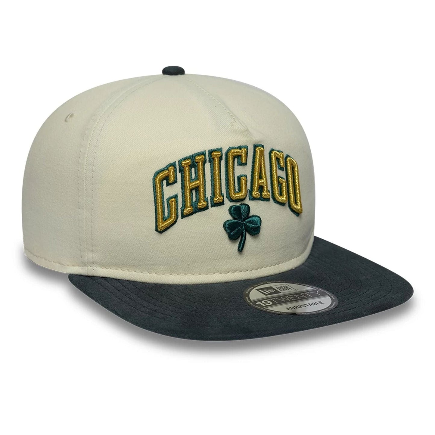 Chicago Bulls NBA Metallic Logo Cream 19TWENTY Adjustable Cap
