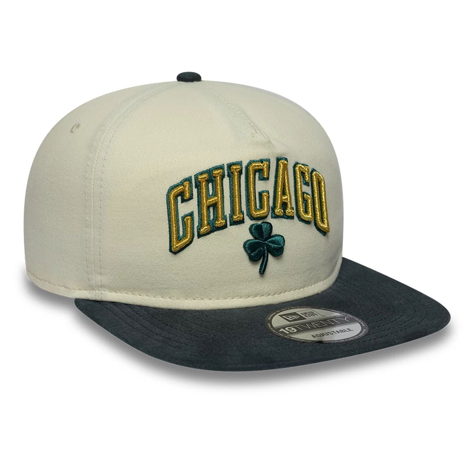 Chicago Bulls NBA Metallic Logo Cream 19TWENTY Adjustable Cap