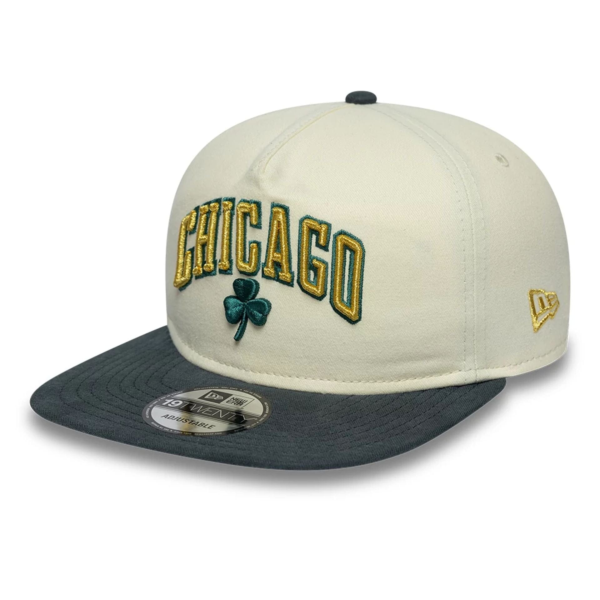 Chicago Bulls NBA Metallic Logo Cream 19TWENTY Adjustable Cap