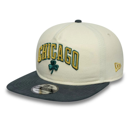 Chicago Bulls NBA Metallic Logo Cream 19TWENTY Adjustable Cap