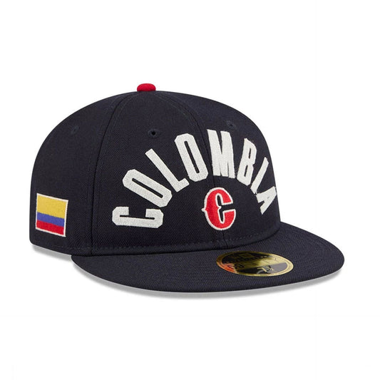 WBC Columbia Classical Script Dark Blue Retro Crown 59FIFTY Fitted Cap