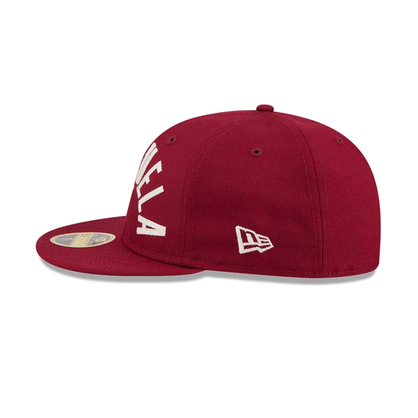 WBC Venezuela Classical Script Dark Red Retro Crown 59FIFTY Fitted Cap