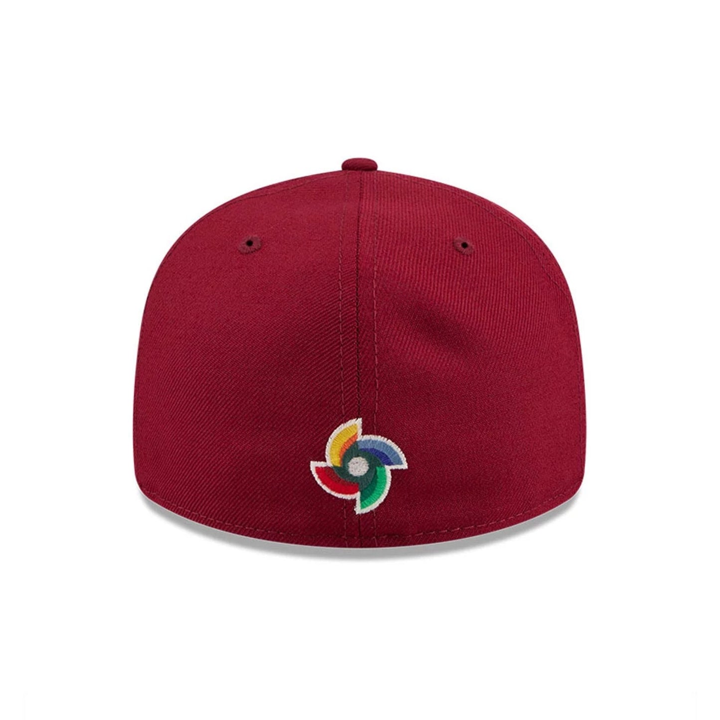 WBC Venezuela Classical Script Dark Red Retro Crown 59FIFTY Fitted Cap