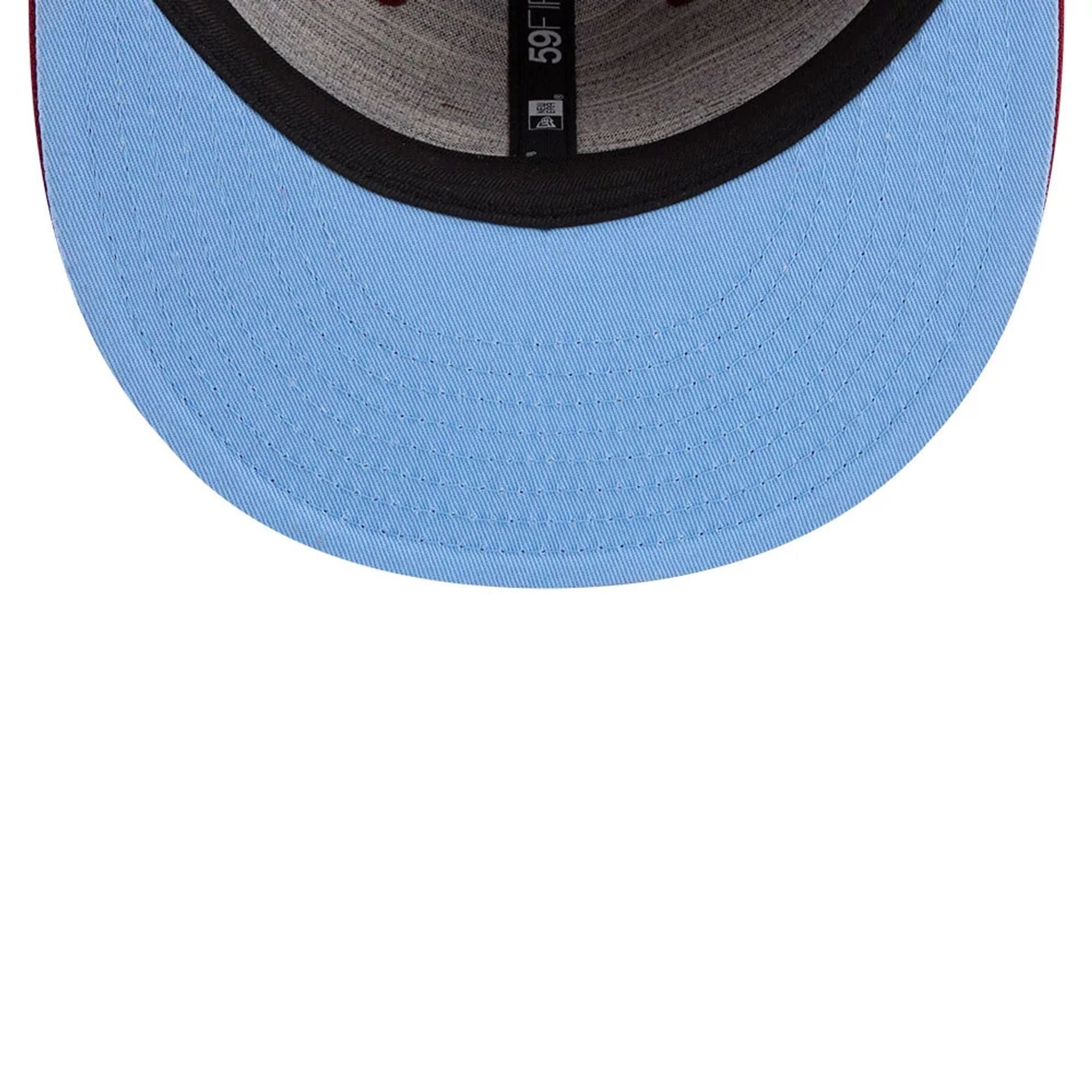 WBC Venezuela Classical Script Dark Red Retro Crown 59FIFTY Fitted Cap