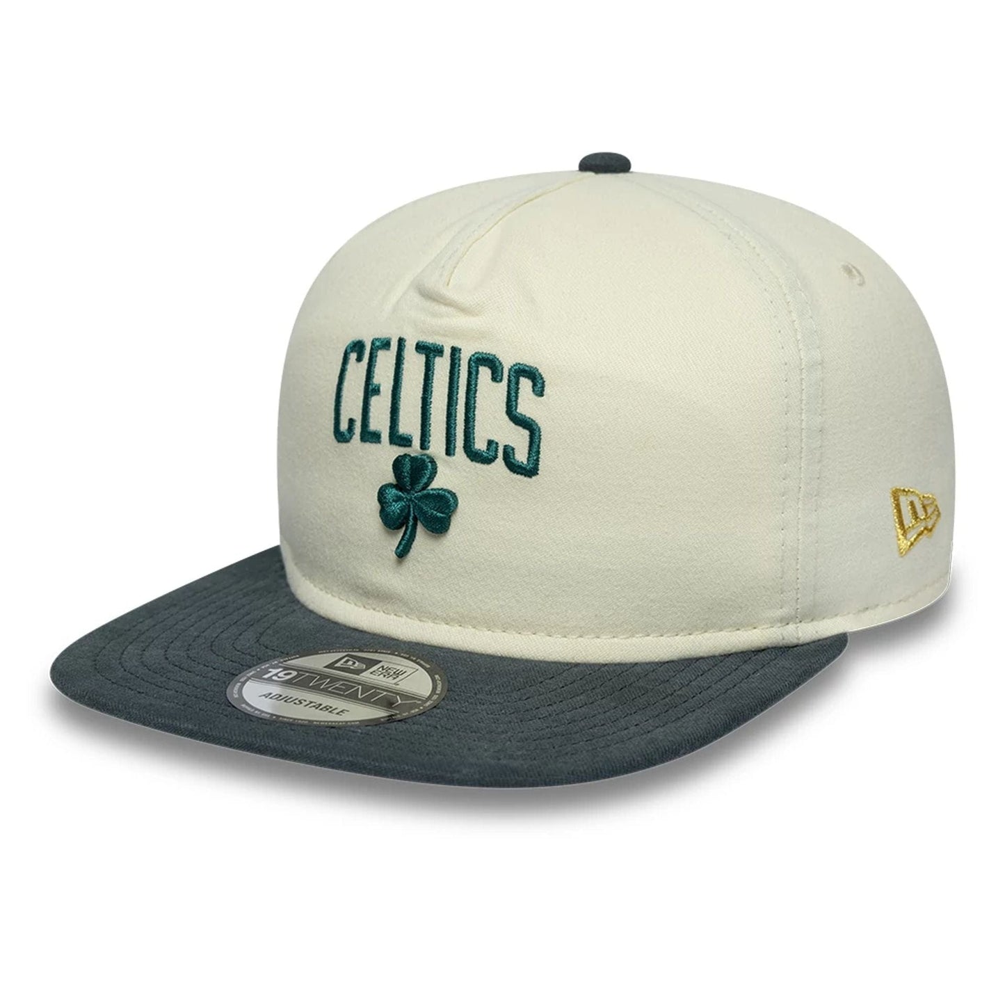 Boston Celtics NBA Metallic Logo Cream 19TWENTY Adjustable Cap