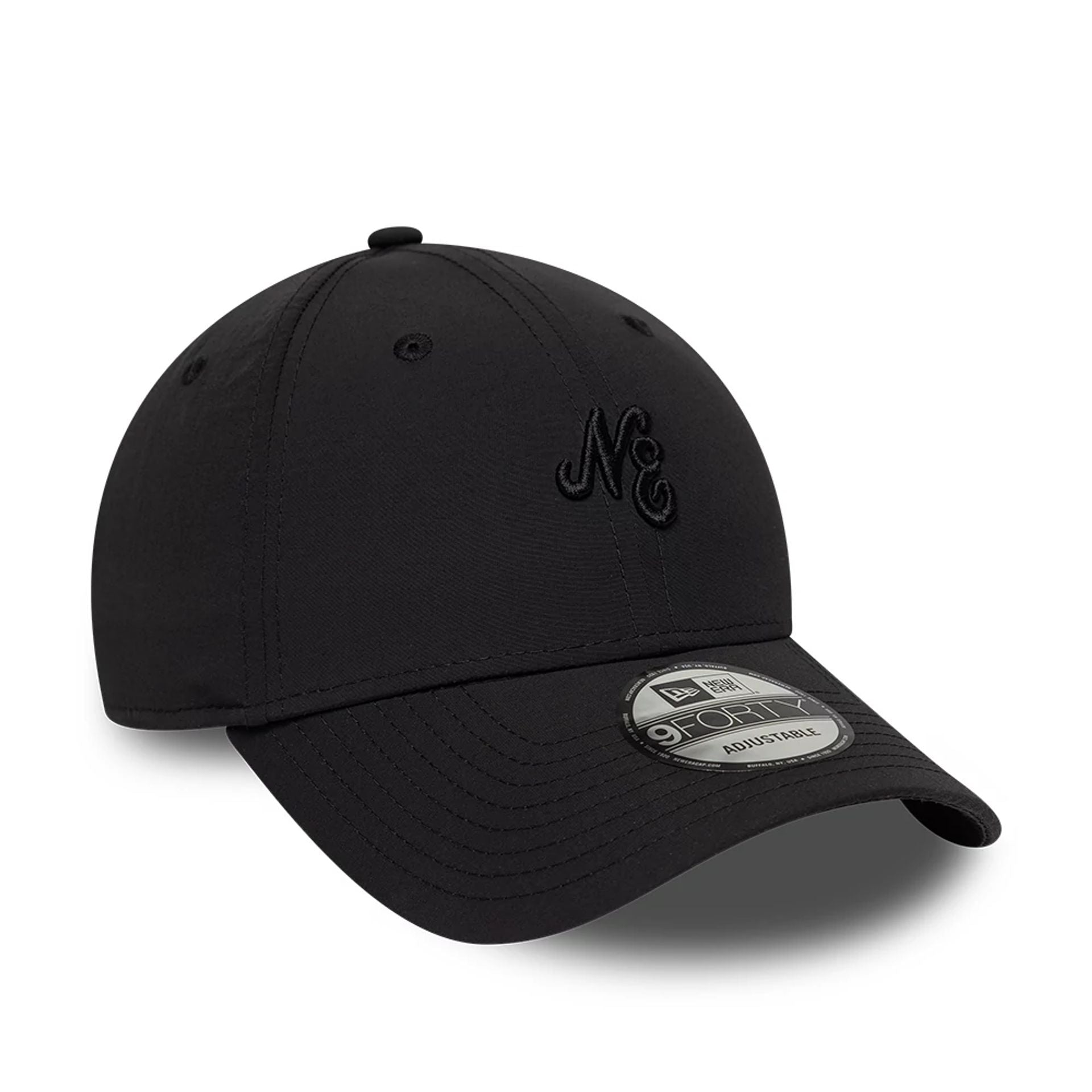 New Era Mini Logo Recycled Black On Black 9FORTY Adjustable Cap