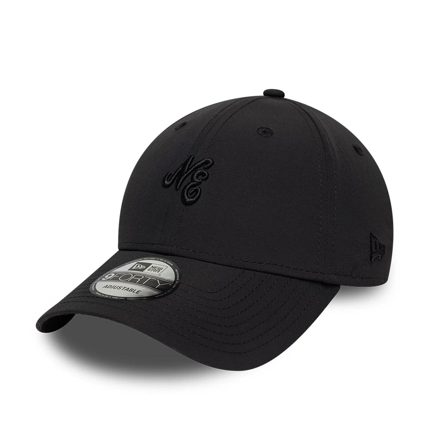 New Era Mini Logo Recycled Black On Black 9FORTY Adjustable Cap