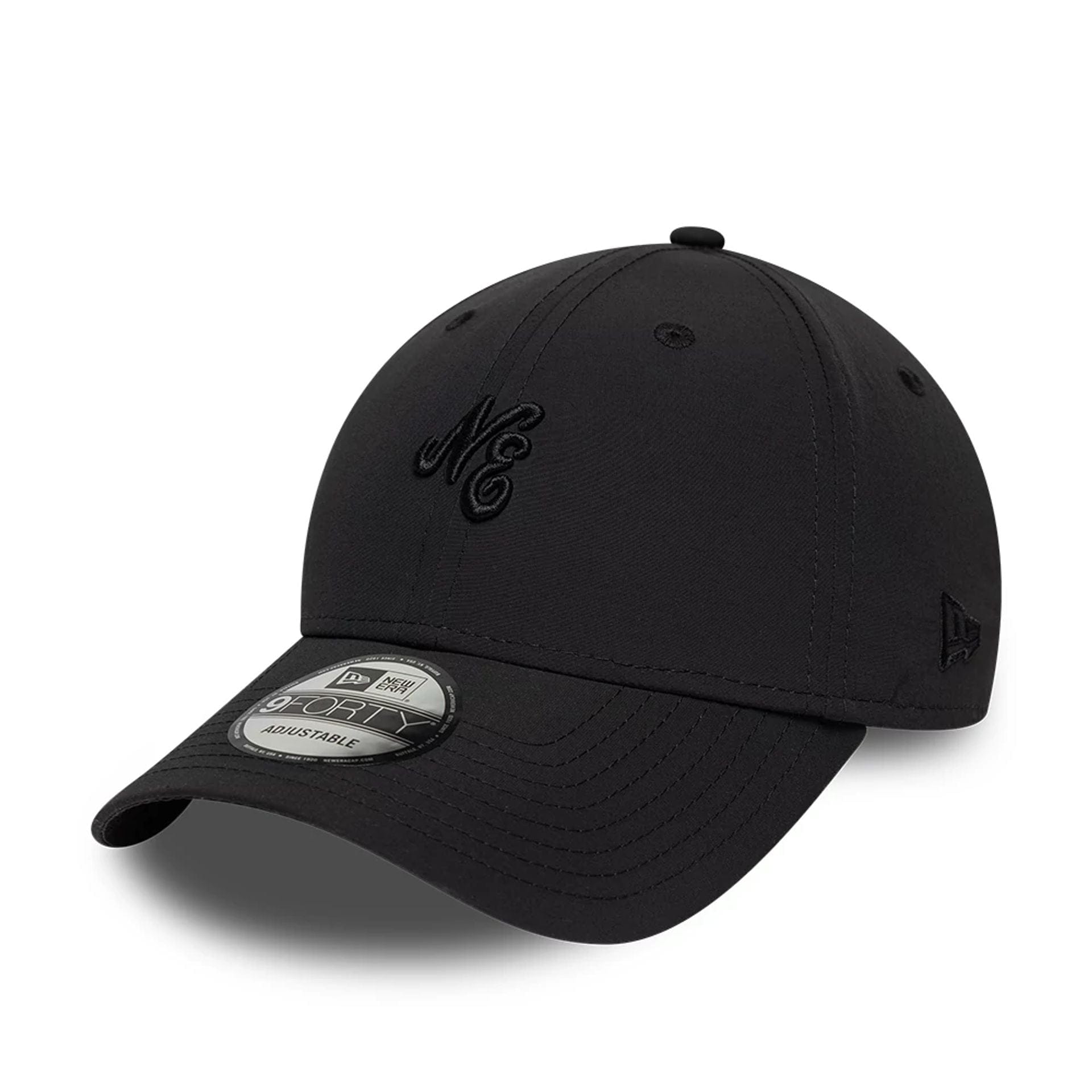New Era Mini Logo Recycled Black On Black 9FORTY Adjustable Cap