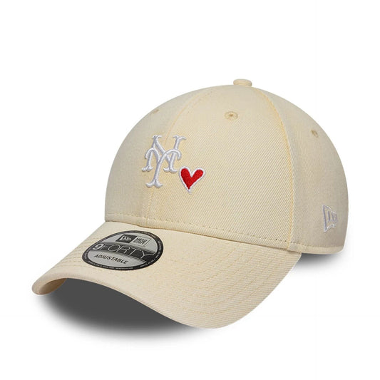 New York Mets MLB Washed Denim Light Beige 9FORTY Adjustable Cap