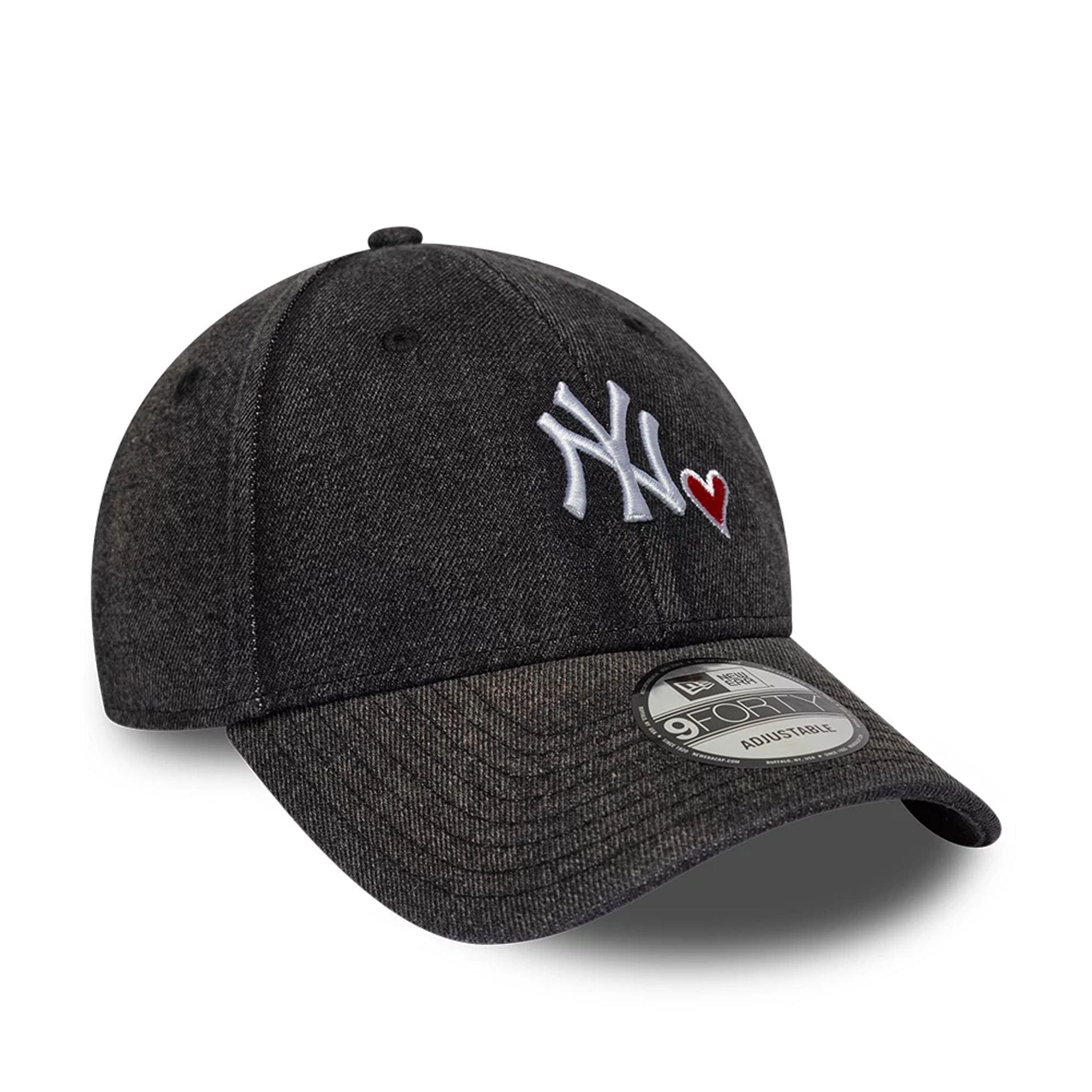 New York Yankees MLB Washed Denim Black 9FORTY Adjustable Cap