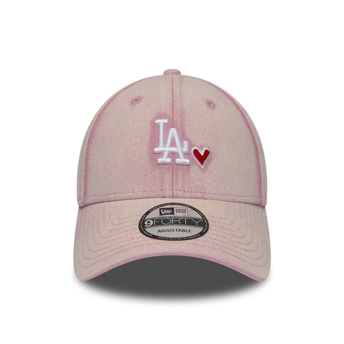 LA Dodgers MLB Washed Denim Pastel Pink 9FORTY Adjustable Cap