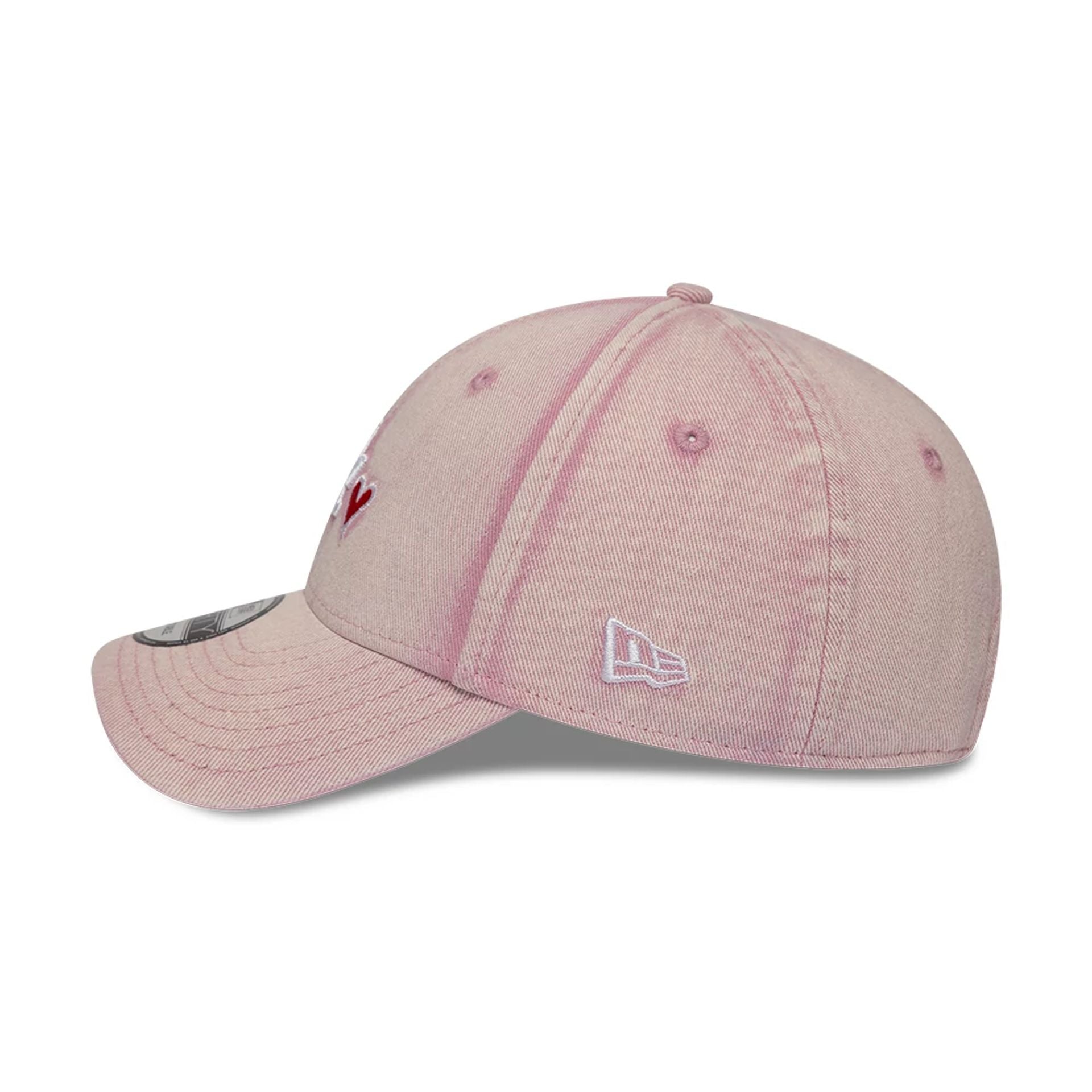 LA Dodgers MLB Washed Denim Pastel Pink 9FORTY Adjustable Cap