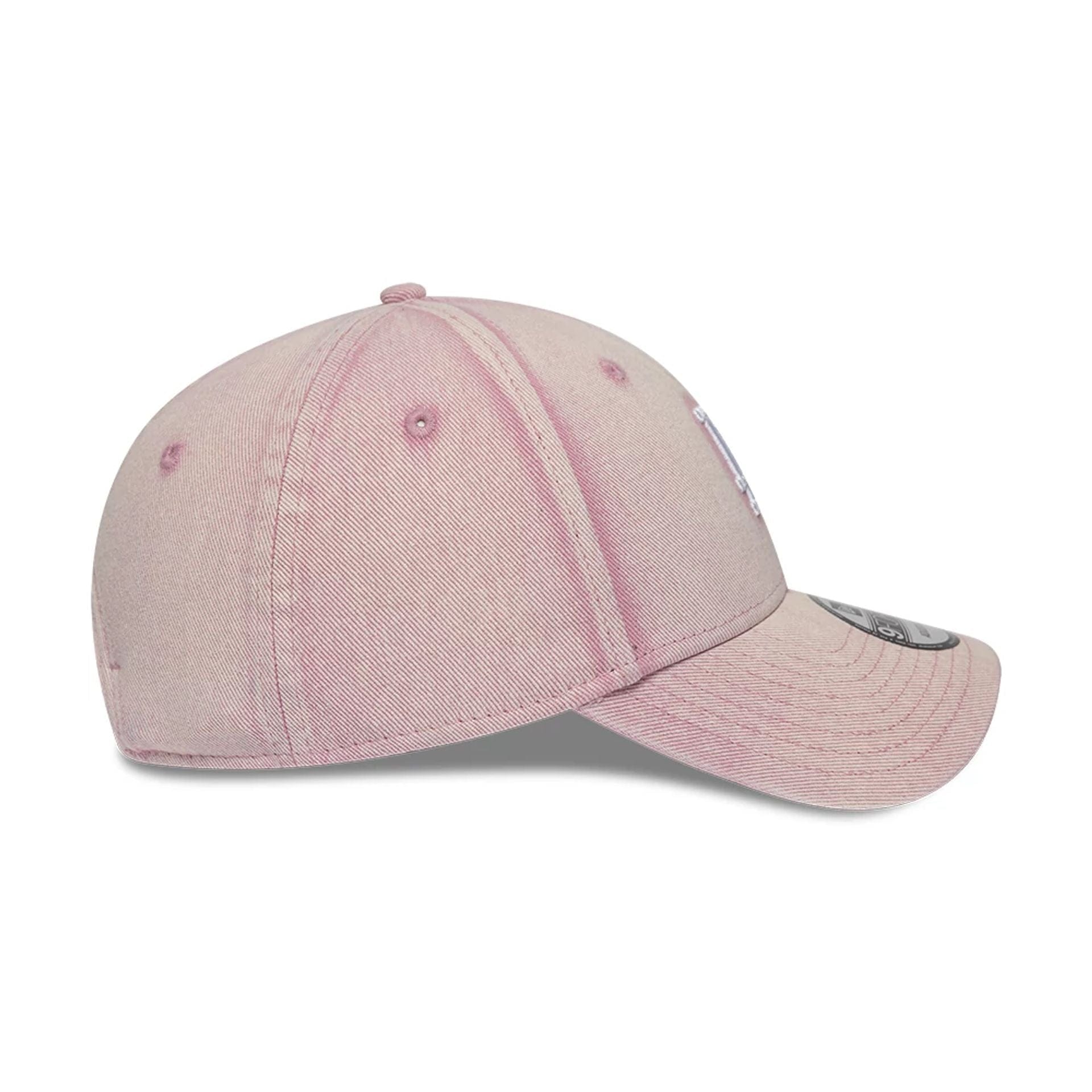 LA Dodgers MLB Washed Denim Pastel Pink 9FORTY Adjustable Cap