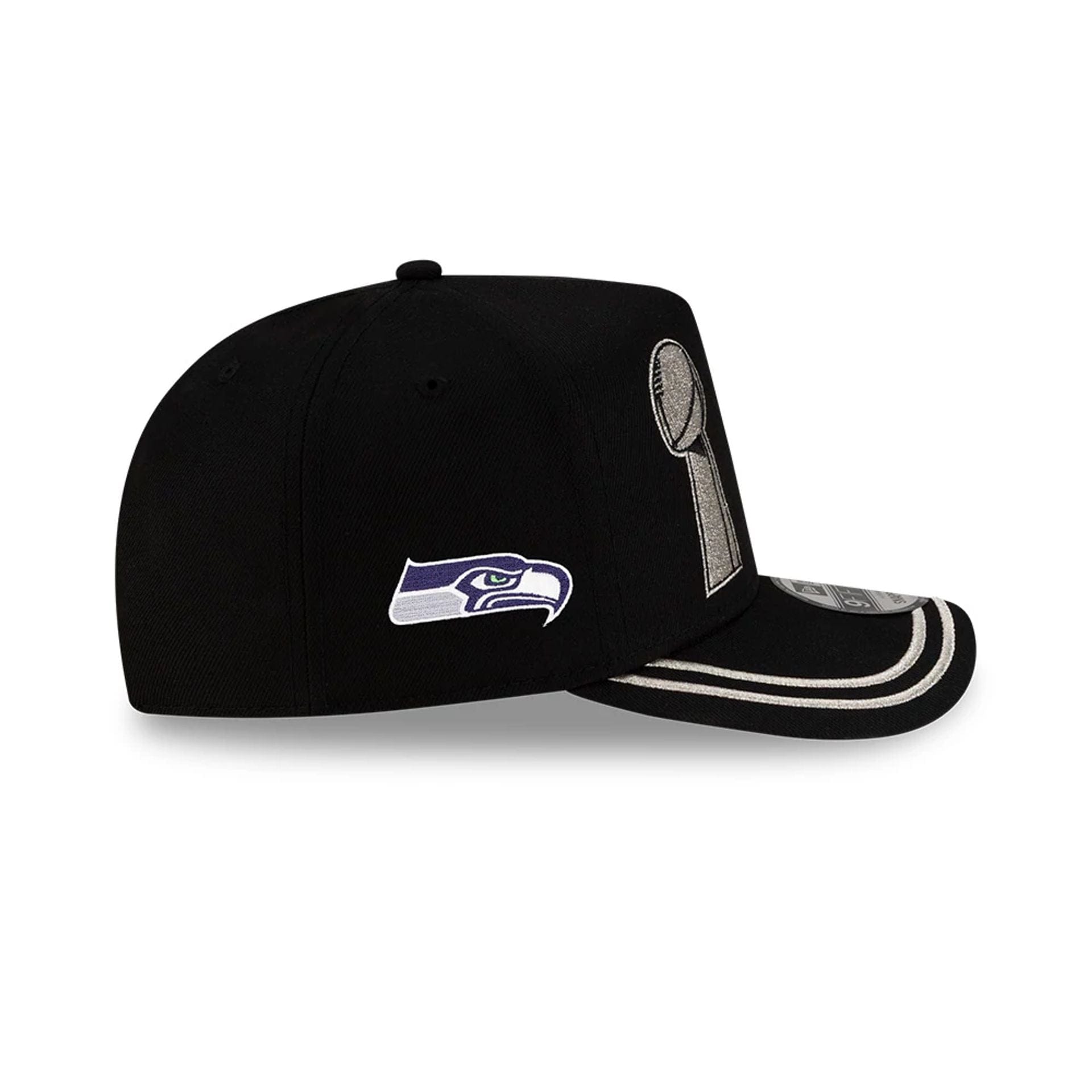Seattle Seahawks NFL Super Bowl 2026 Parade Black 9FIFTY A-Frame Snapback Cap