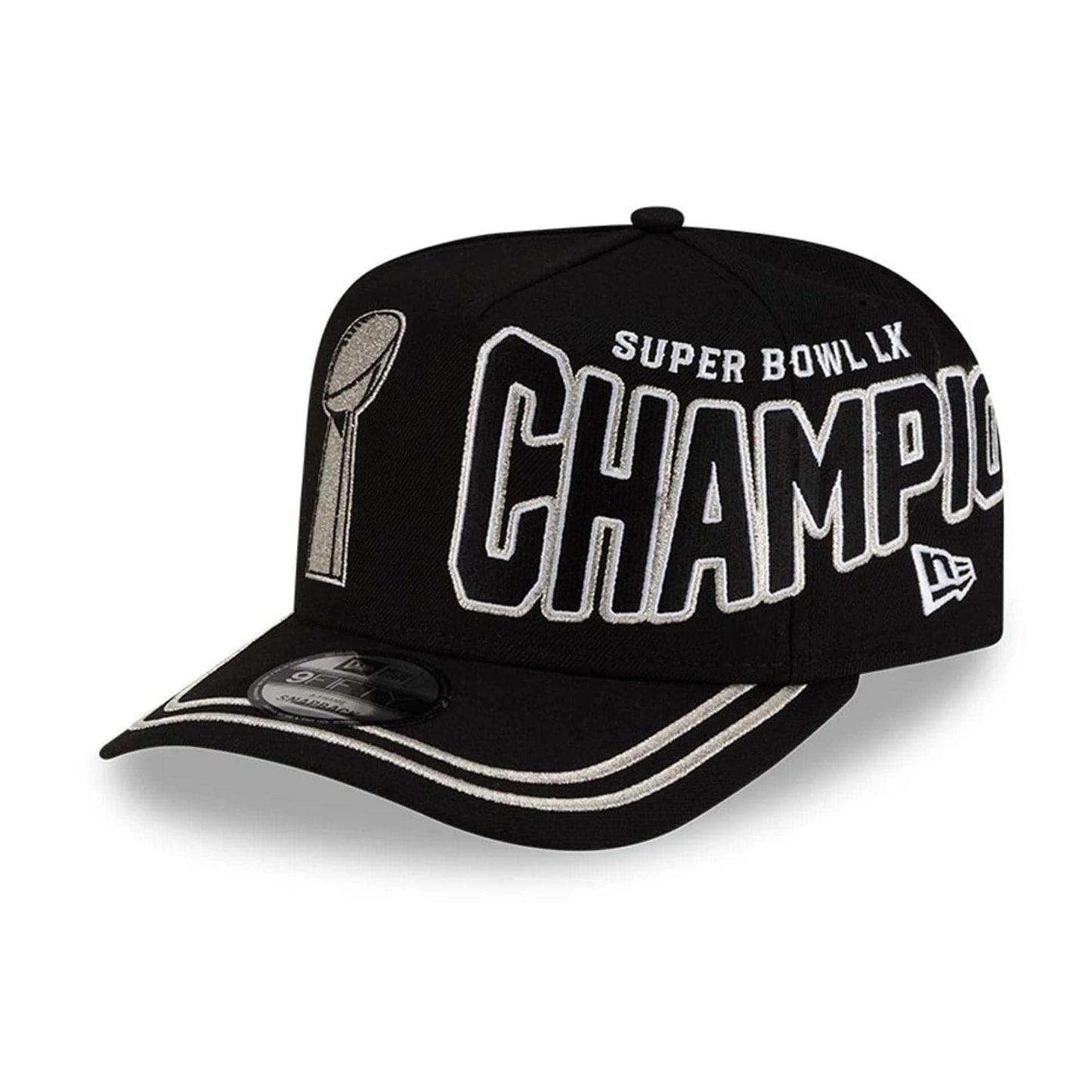 Seattle Seahawks NFL Super Bowl 2026 Parade Black 9FIFTY A-Frame Snapback Cap