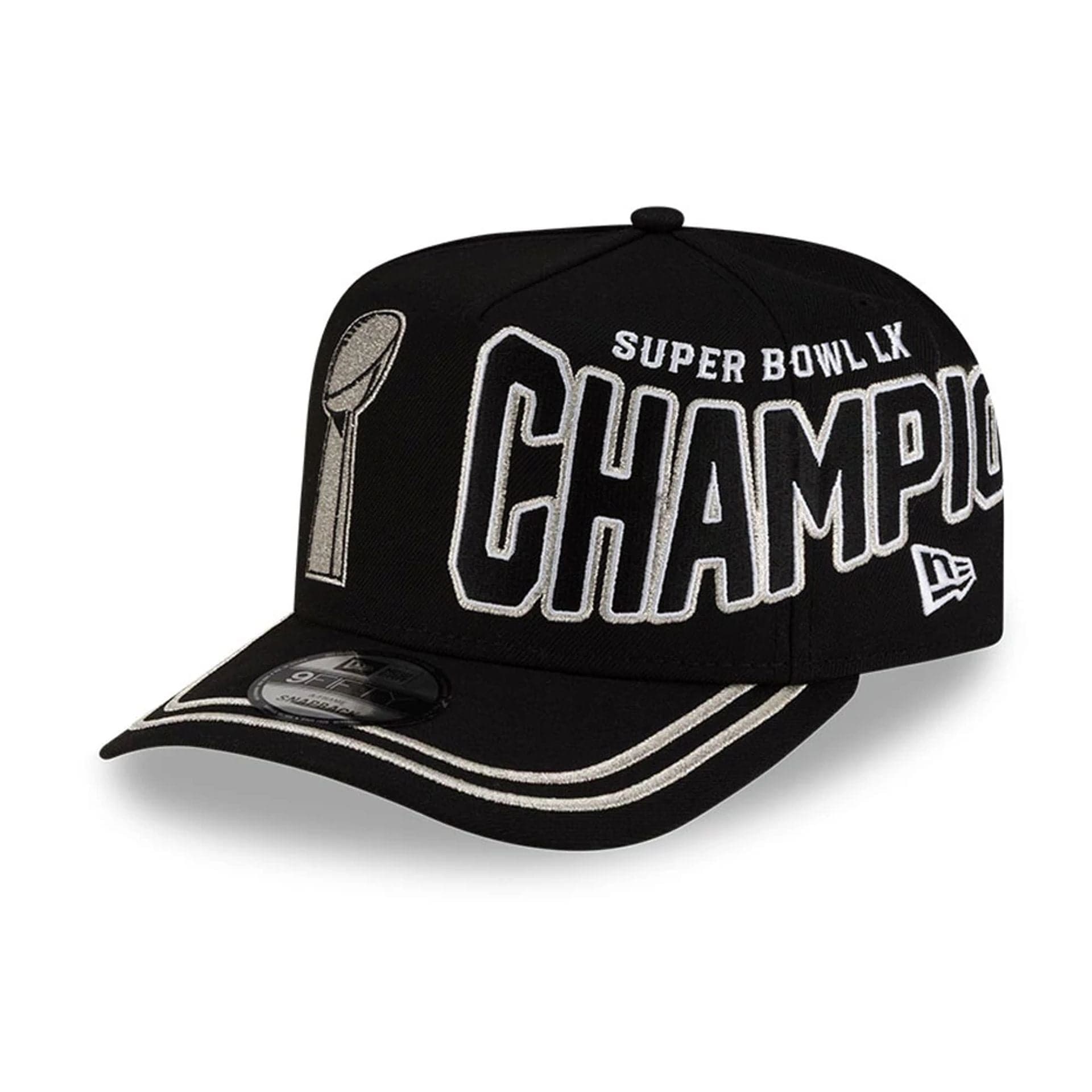 Seattle Seahawks NFL Super Bowl 2026 Parade Black 9FIFTY A-Frame Snapback Cap