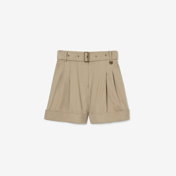 Belted Tropical Gabardine Shorts