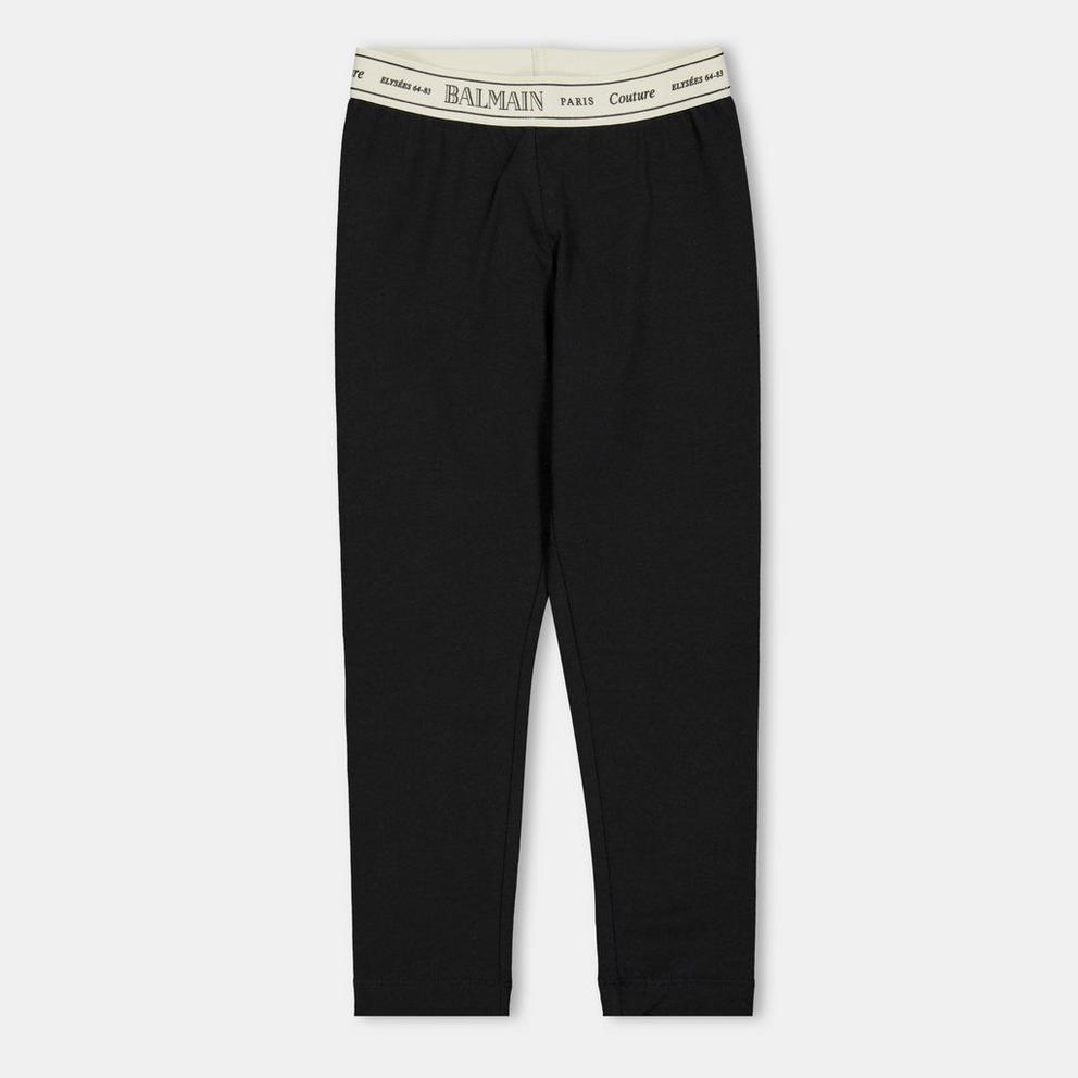 Balmain Kids' Logo Stretchy Leggings