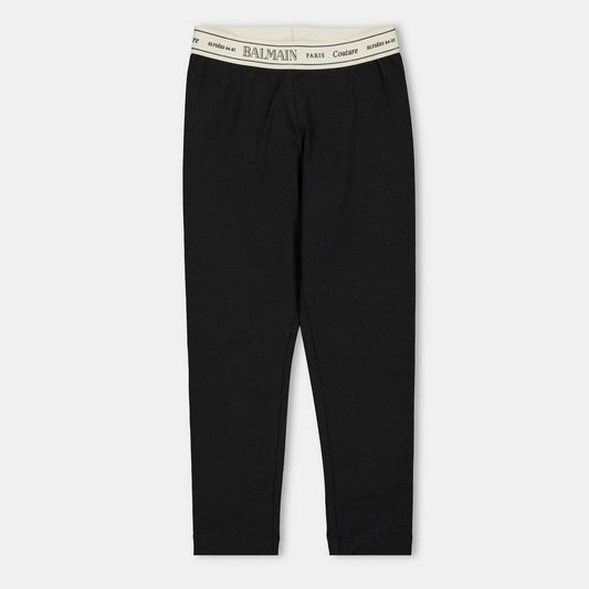 Balmain Kids' Logo Stretchy Leggings