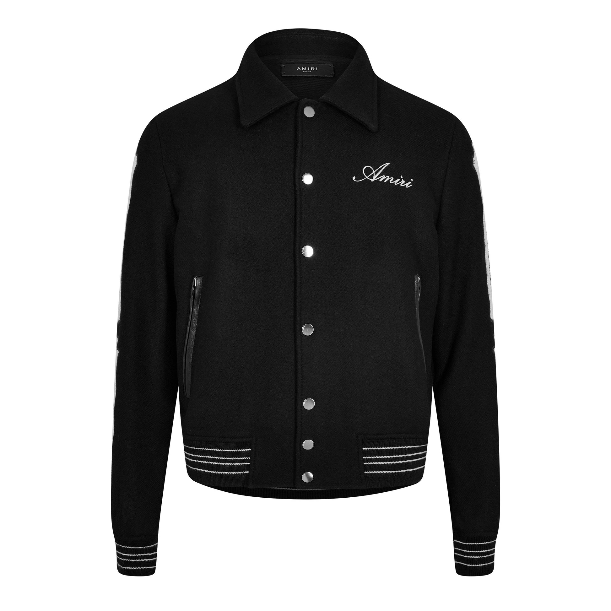 Amiri Men's Bones Wool Long Sleeve Varsity Jacket