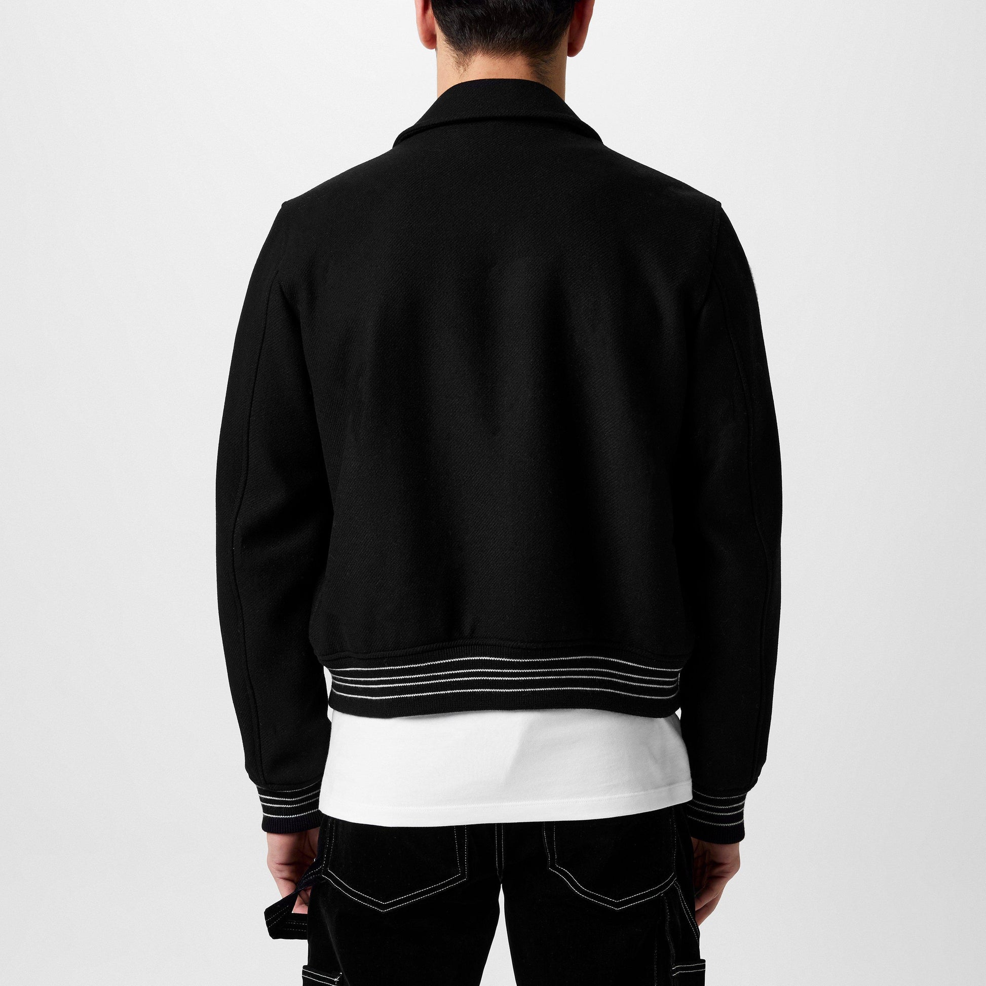 Amiri Men's Bones Wool Long Sleeve Varsity Jacket