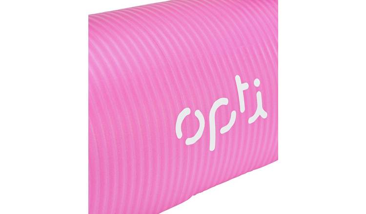 Opti 12mm NBR Yoga Exercise Mat with Carry Strap - Pink